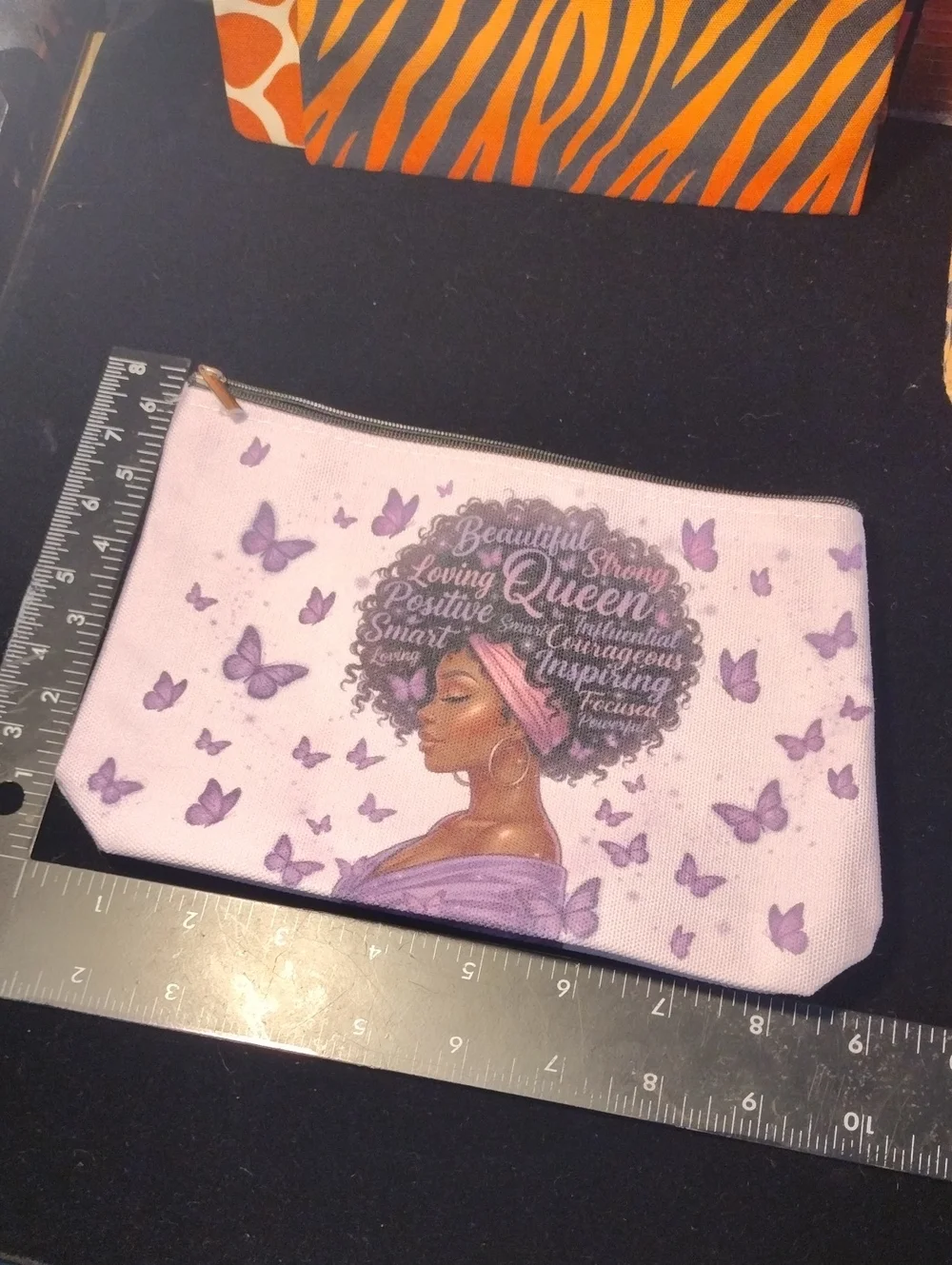 Purple Queen Butterfly Cosmetic Pouch